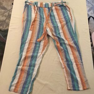 Striped Taper-leg Dress Pants